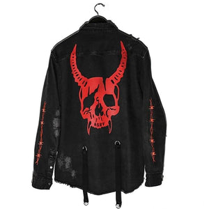 Red Skull Denim Jacket