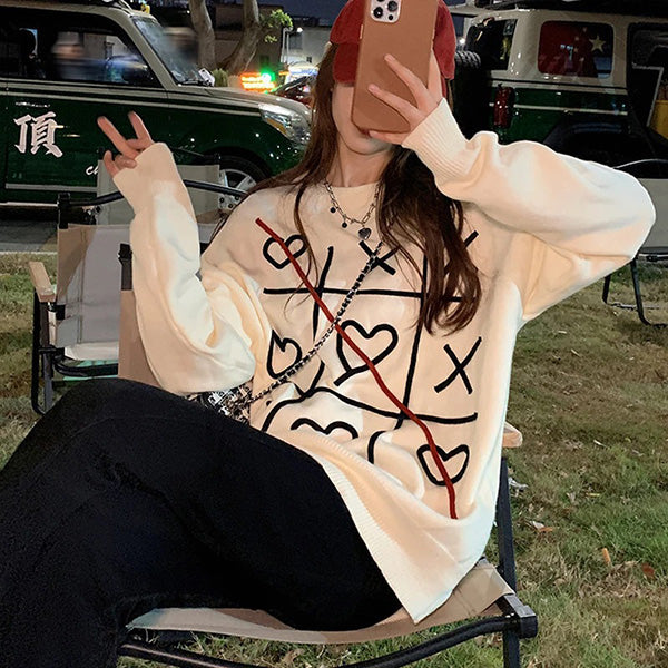 Tic Tac Toe Knitted Sweater