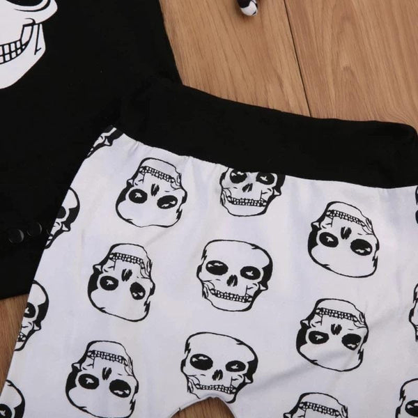 Classic Skull Goth Baby Clothes Set