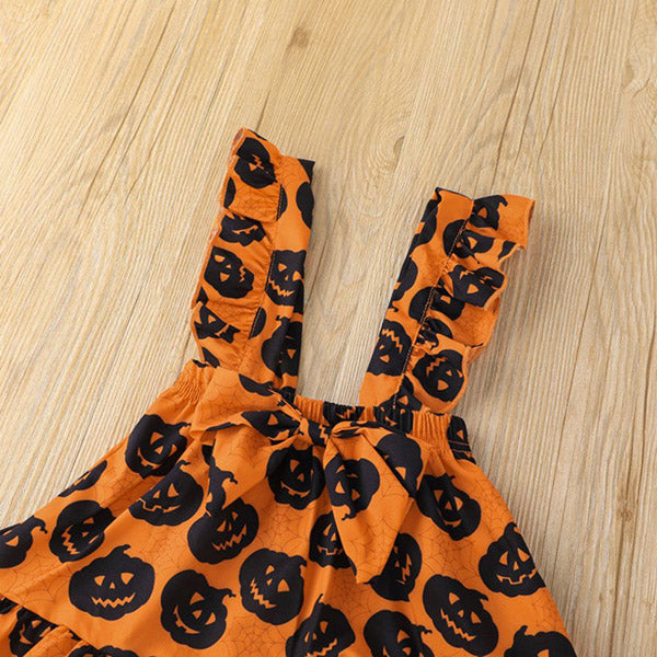 First Halloween Baby Jumper Dress Set